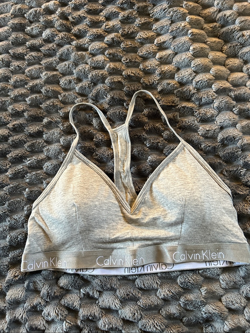 Calvin Klein Light Gray Racerback Bralette